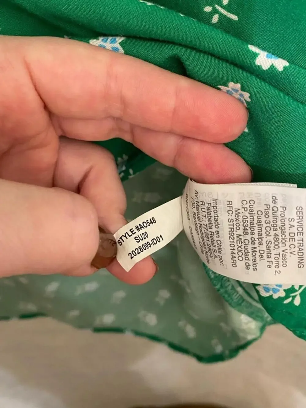 J. Crew Green Floral Blouse